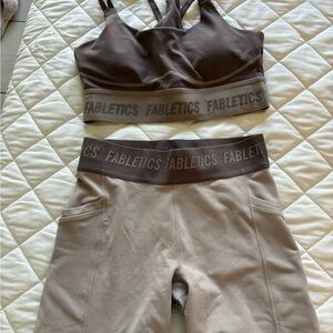 Fabletics Tan Activewear Set